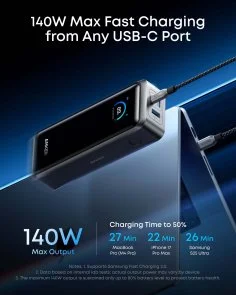 Фото: Батарея універсальна Anker Prime 26000mAh 300W Black (A110AH11) № 3 | KTC