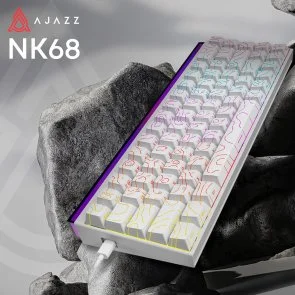 Фото: Клавіатура Ajazz NK68 Red Switch Side Contour White (NK68-R-S-W) № 6 | KTC