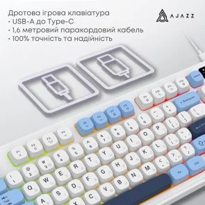 Фото: Клавіатура Ajazz AF98 USB Glacier Blue (AF98-GB) № 7 | KTC