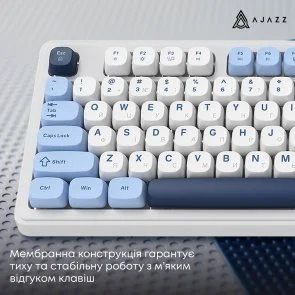 Фото: Клавіатура Ajazz AF98 Plus USB/WL/BT Glacier Blue (AF98-PLUS-GB) № 14 | KTC