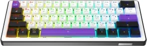Фото: Клавіатура Hator Hellyberry HK60 Mechanical Linear Wireless/BT White/Violet (HK60 wireless) № 2 | KTC