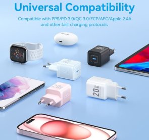 Зарядний пристрій Vention 20W PD White (FEPW0-EU)