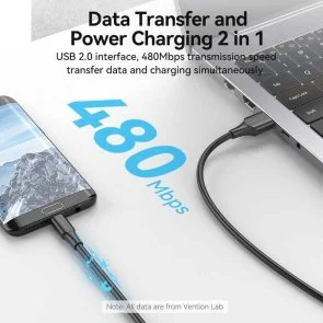 Фото: Кабель Vention AM / MicroUSB 1m Black (CTIBF) № 4 | KTC