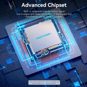 Хаб USB 3.0 4 Port Vention, 0.15m, Grey