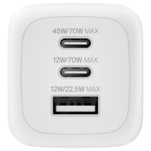 Зарядний пристрій Belkin BoostCharge Pro 70W White (WCH018HQWH)
