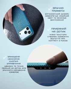 Чохол Pitaka for Apple iPhone 17 Pro - Ultra-Slim Lucid Blue (KI1706AG)