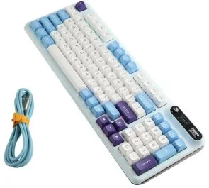 Фото: Клавіатура KZZI Z98 Rainbow Switch ENG/UKR WL/BT/USB Blue Sea (6977534870420) № 4 | KTC