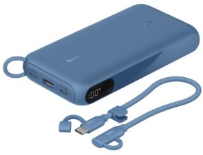 Батарея універсальна Belkin BoostCharge with Display 20000mAh 20W Blue (BPB028HQBL)