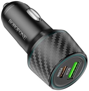 Автомобільний зарядний пристрій BOROFONE BZ21 Brilliant 48W Black (6941991101175)
