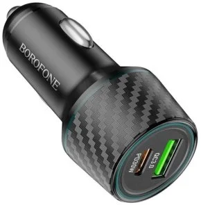 Фото: Автомобільний зарядний пристрій BOROFONE BZ21 Brilliant 48W Black (6941991101175) № 5 | KTC