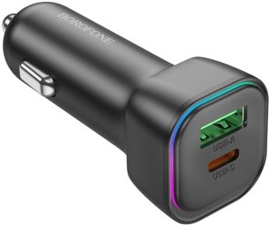 Автомобільний зарядний пристрій BOROFONE BZ28A Trophie 30W Black (6941991110818)