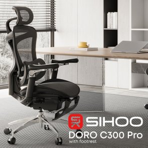 Крісло SIHOO Doro C300 Pro with Footrest, Black