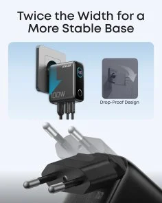 Фото: Зарядний пристрій Anker GaN Charger 100W GaN Dark Gray with Type-C/Type-C (B121BGZ1) № 5 | KTC