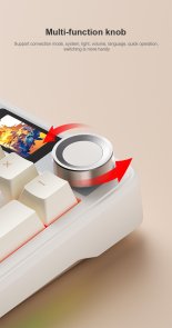 Клавіатура, Aula F108 Pro ENG/UKR WL/BT/USB, White