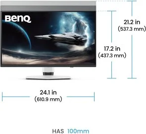 Фото: Монітор BenQ EX271UZ White (9H.LP2LA.TBE) - 26.5" OLED / 3840×2160 / 240 Гц / AMD FreeSync Premium Pro / HAS № 14 | KTC