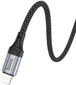Кабель Hoco X102 Fresh 2.4A AM / Lightning 1m Black (6942007608756)