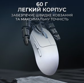 Миша Ajazz AJ199 Carbon WL/BT/USB White (AJ199-W)