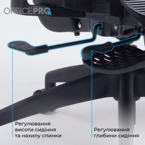 Крісло OfficePro Skyline Footrest OC750 Black/Dark Gray (OC750-B-DG-DG)