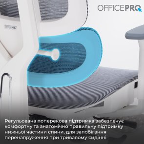 Крісло OfficePro Skyline Footrest OC750 White/Dark Gray (OC750-W-DG-DG)