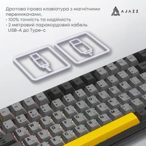 Фото: Клавіатура Ajazz AK820 Max Magnetic Switch RGB USB Black (AK820MAX-WM-BGY) № 5 | KTC