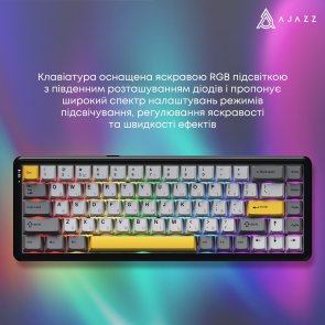 Клавіатура Ajazz AK680 Max Magnetic Switch RGB WL/BT/USB Black (AK680-M-BGY-A)