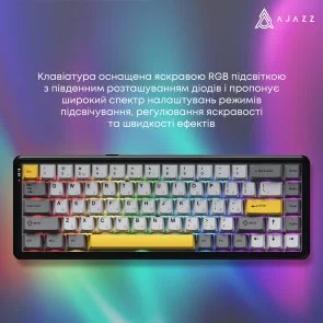 Фото: Клавіатура Ajazz AK680 Max Magnetic Switch RGB WL/BT/USB Black (AK680-M-BGY-A) № 9 | KTC