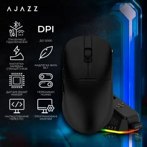 Фото: Миша Ajazz AJ159P MC WL/BT/USB Black (AJ159P-MC-B) № 13 | KTC