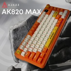 Фото: Клавіатура Ajazz AK820 Max Avocado Switch RGB With Screen Wireless Orange (AK820MAX-AS-OW) № 7 | KTC