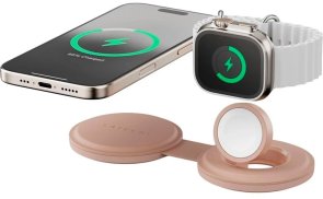 Бездротова зарядна станція Satechi OntheGo 2-in-1 Desert Rose (ST-QTG21R)