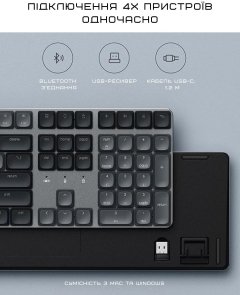 Клавіатура Satechi SM3 Slim ENG/UKR Dark (ST-KSM3DK-EN)