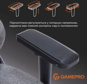 Фото: Крісло GamePro FGC750 Fabric Dark Gray (FGC750DG) № 18 | KTC