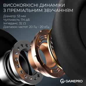 Гарнітура GamePro Asgard Skald Origin Black/Red (HS850BR)