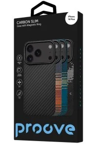 Фото: Чохол Proove for Apple iPhone 16 Plus - Carbon Slim with Magnetic Ring black (PCCSIP16PL02) № 3 | KTC