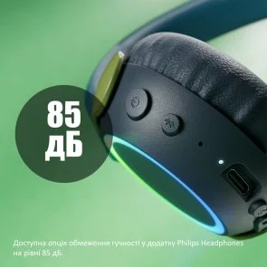 Фото: Навушники Philips Kids TAK4200CT/00 Chrystal Teal № 5 | KTC