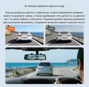 Фото: Відеореєстратор 70mai Rearview Mirror Dash Cam S410 № 8 | KTC