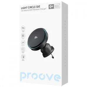 Фото: Кріплення для мобільного телефону Proove Light Circle Qi2 15W metal gray (WHLC15010002) № 2 | KTC