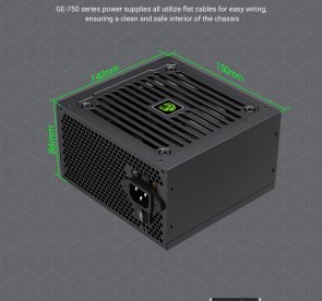 Блок живлення Gamemax 750W GE-750, ATX, Fan 12cm, 80+ Bronze