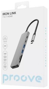 USB-хаб Proove Iron Link 7in1 Silver (HBIL00222004)