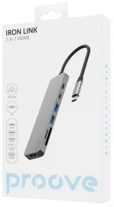 Фото: USB-хаб Proove Iron Link 7in1 Silver (HBIL00222004) № 3 | KTC