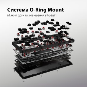 Клавіатура HyperX Origins 2 1800 HX Red ENG/UKR USB Black (B4QS4AA)