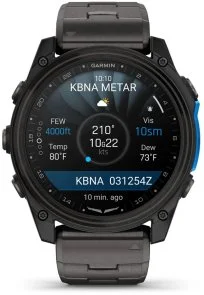 Фото: Смарт годинник Garmin D2 Mach 2 - 51 mm Carbon Gray DLC Titanium with Vented Titanium Bracelet (010-02905-31) № 6 | KTC