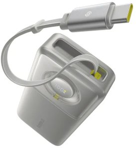 Батарея універсальна Baseus Free2Pull 20000mAh 65W with Retractable Cable Type-C Lunar Gray (P10073700843-00)