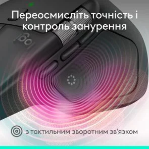 Фото: Миша Logitech MX Master 4 Performance Wireless/Bluetooth Graphite (910-007562) № 8 | KTC