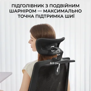 Фото: Крісло SIHOO M59AS Mesh Black (M59AS-M302) № 11 | KTC