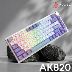 Клавіатура Ajazz AK820 Sea Salt Switch ENG/UKR USB White (AK820-SS-PWB)