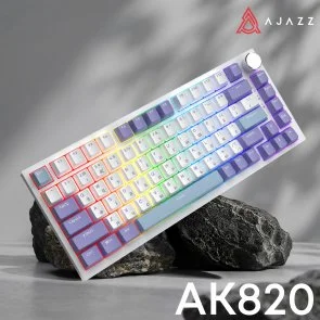 Фото: Клавіатура Ajazz AK820 Sea Salt Switch ENG/UKR USB White (AK820-SS-PWB) № 6 | KTC