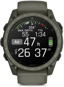 Фото: Смарт годинник Garmin tactix 8 - 51 mm AMOLED Cerakote Coating Includes Applied Ballistics Ultralight Solver and Olive Drab Cerakote Coating (010-04553-11) № 3 | KTC