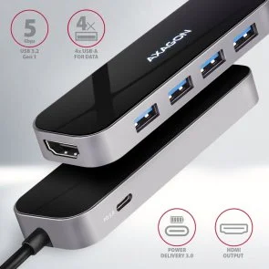 Фото: USB-хаб Axagon HMC-6H4A 6in1 № 3 | KTC