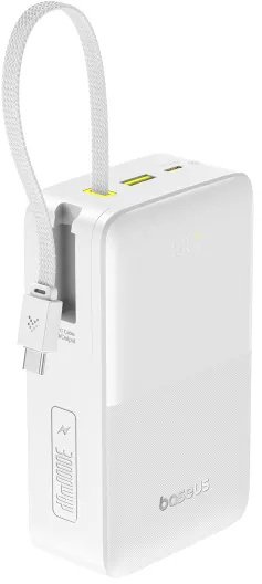 Батарея універсальна Baseus EnerFill FC51 Bipow2 Pro 30000mAh 22.5W Built-in Type-C White (E0028101)