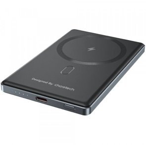 Батарея універсальна Choetech B738 Magnetic Wireless 5000mAh 20W Qi 15W Black (B738-CCBK)